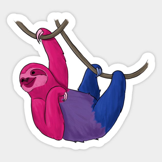 Bisexual Pride Sloth Sticker by Khalico